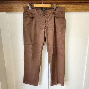 Brax Cooper Fancy Regular Fit Pants Straight Brown Men's 36x28 Tag 36x36